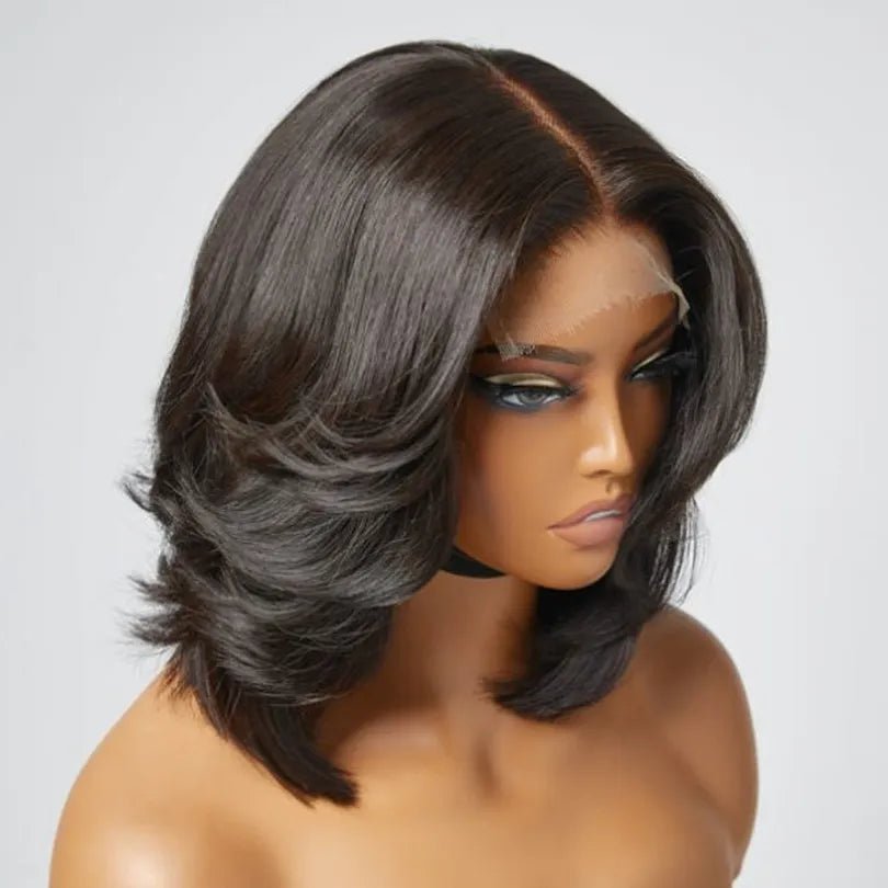 Natural Looking Layered Cut Bob Wigs - Wigtrends