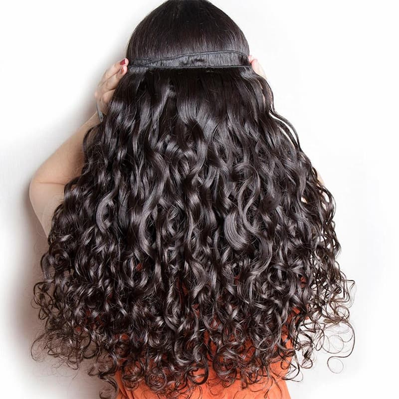 Natural Looking Water Wave Long Wigs 3 Bundles Human Hair - Wigtrends