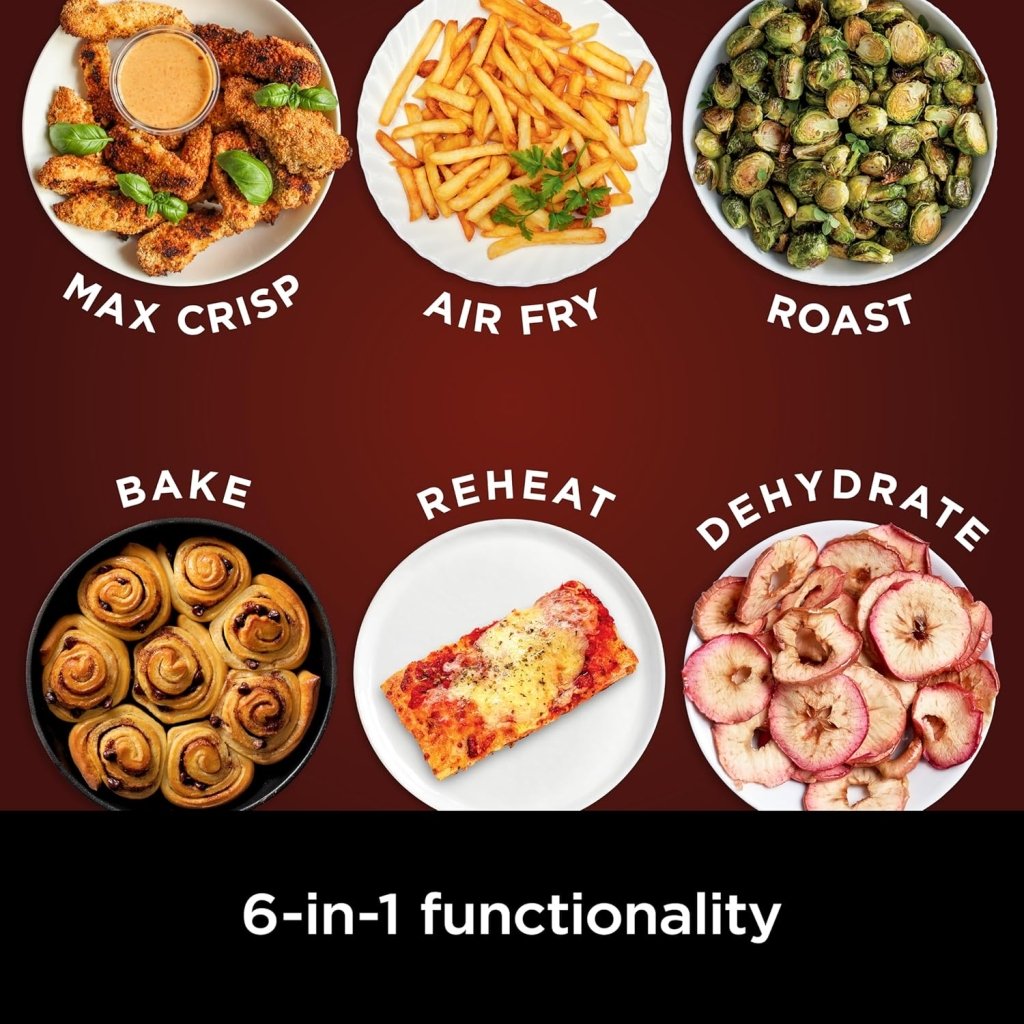 Ninja Air Fryer Pro XL 6 - in - 1 with 6.5 QT Capacity, Max Crisp, Air Fry, Air Roast, Bake, Reheat, Dehydrate, Max Crisp Technology with 450F, Nonstick Basket & Crisper Plate - Wigtrends