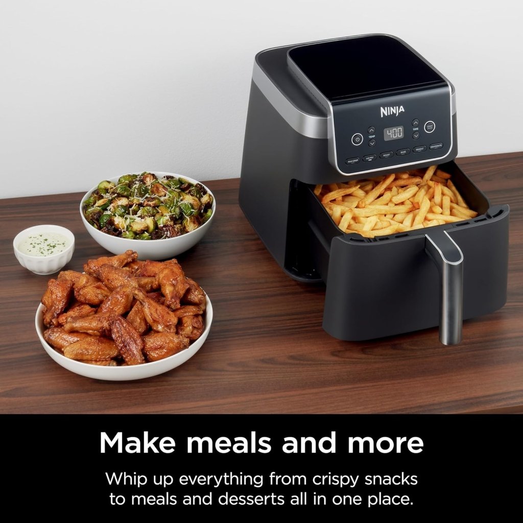 Ninja Air Fryer Pro XL 6 - in - 1 with 6.5 QT Capacity, Max Crisp, Air Fry, Air Roast, Bake, Reheat, Dehydrate, Max Crisp Technology with 450F, Nonstick Basket & Crisper Plate - Wigtrends