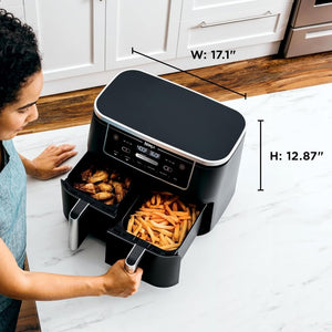 Ninja Foodi 6 - in - 1 FlexBasket Air Fryer with 7 - QT MegaZone & Basket Divider for Large Proteins & Full Meals, Smart Finish Cook 2 Foods 2 Ways, Family Sized Capacity, Air Fry, Roast & More - Wigtrends
