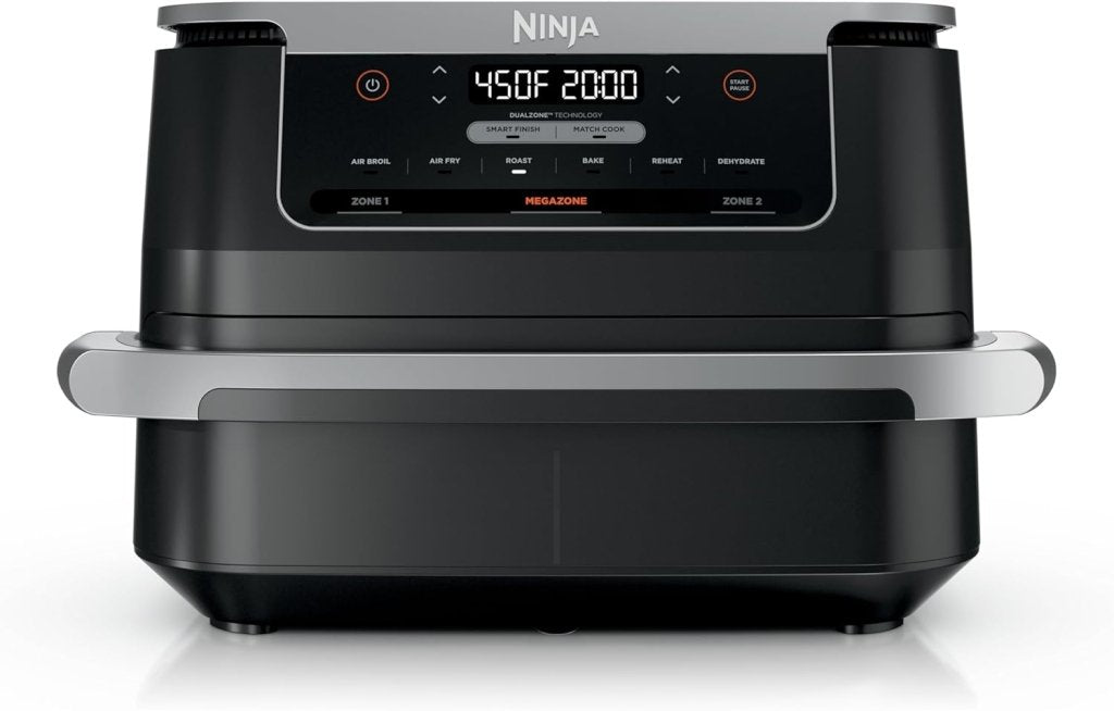 Ninja Foodi 6 - in - 1 FlexBasket Air Fryer with 7 - QT MegaZone & Basket Divider for Large Proteins & Full Meals, Smart Finish Cook 2 Foods 2 Ways, Family Sized Capacity, Air Fry, Roast & More - Wigtrends