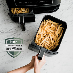 Ninja Foodi 6 - in - 1 FlexBasket Air Fryer with 7 - QT MegaZone & Basket Divider for Large Proteins & Full Meals, Smart Finish Cook 2 Foods 2 Ways, Family Sized Capacity, Air Fry, Roast & More - Wigtrends
