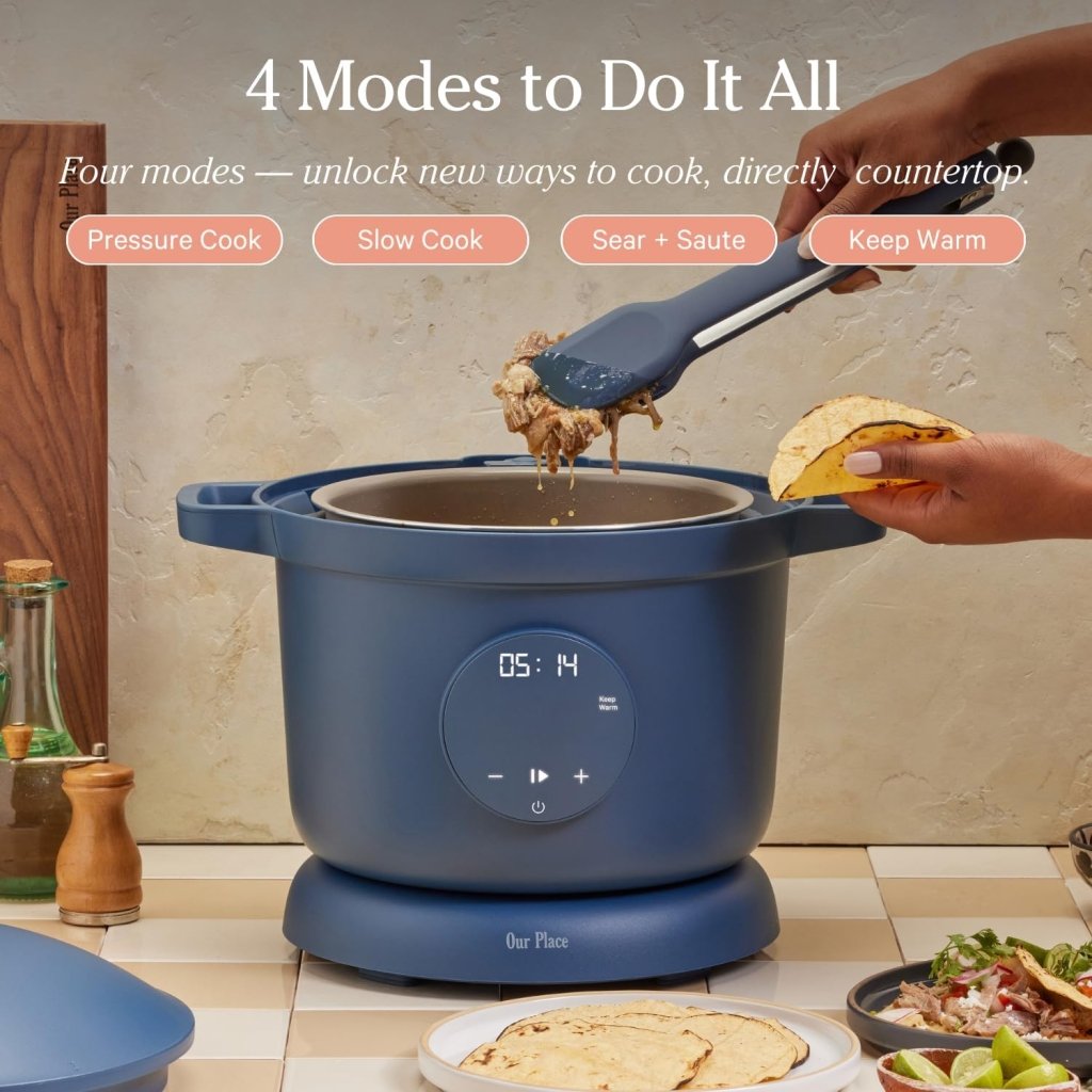 Our Place Dream Cooker | 6 - quart Multicooker | 4 Versatile Modes | Pressure Cook, Slow Cook, Sear & Saute, Keep Warm | Hands - Free Steam Release | Tailored Control Panel | Steam - Wigtrends