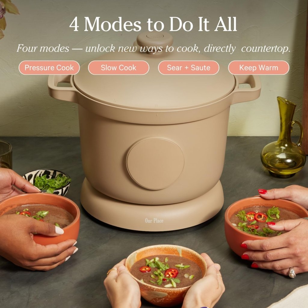 Our Place Dream Cooker | 6 - quart Multicooker | 4 Versatile Modes | Pressure Cook, Slow Cook, Sear & Saute, Keep Warm | Hands - Free Steam Release | Tailored Control Panel | Steam - Wigtrends