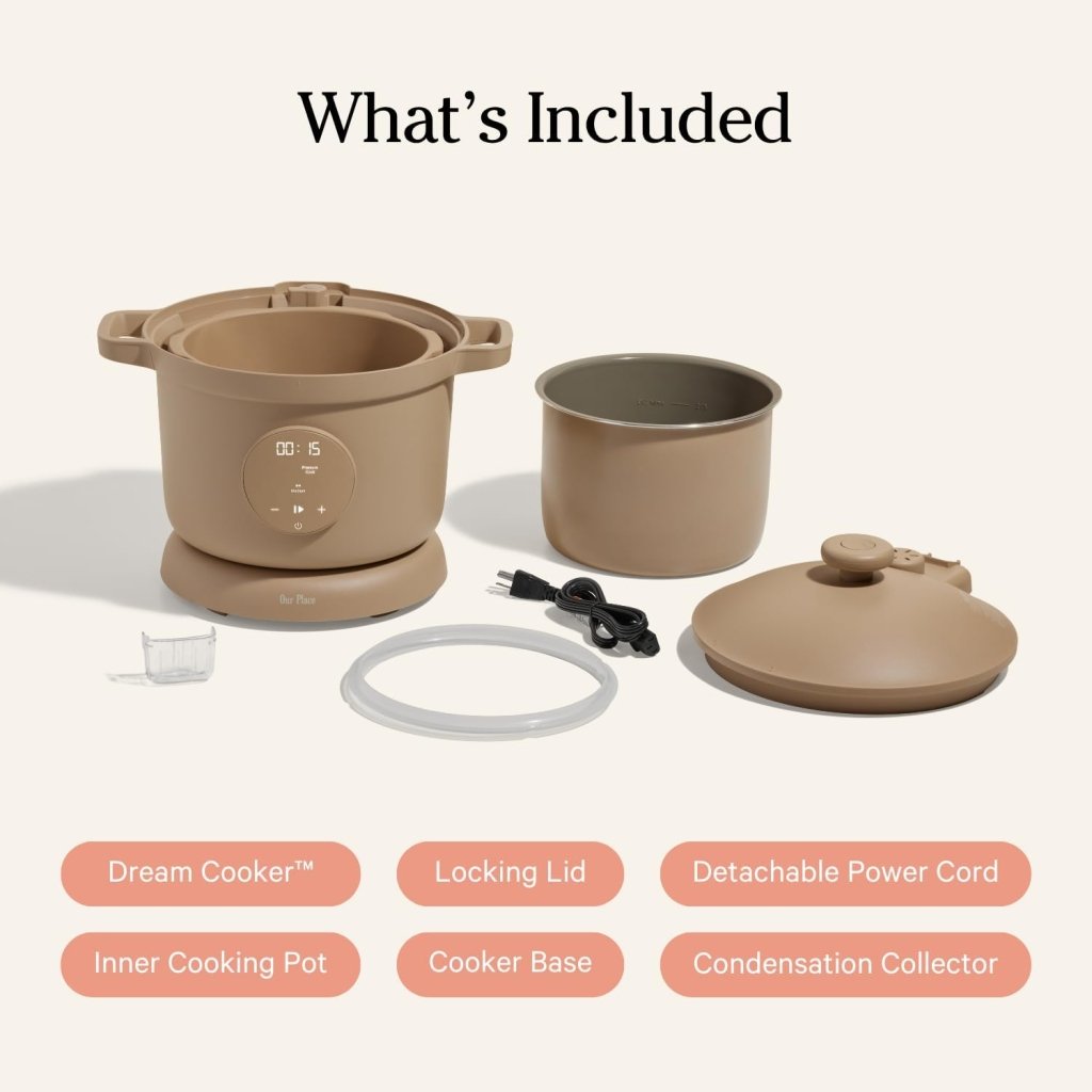 Our Place Dream Cooker | 6 - quart Multicooker | 4 Versatile Modes | Pressure Cook, Slow Cook, Sear & Saute, Keep Warm | Hands - Free Steam Release | Tailored Control Panel | Steam - Wigtrends