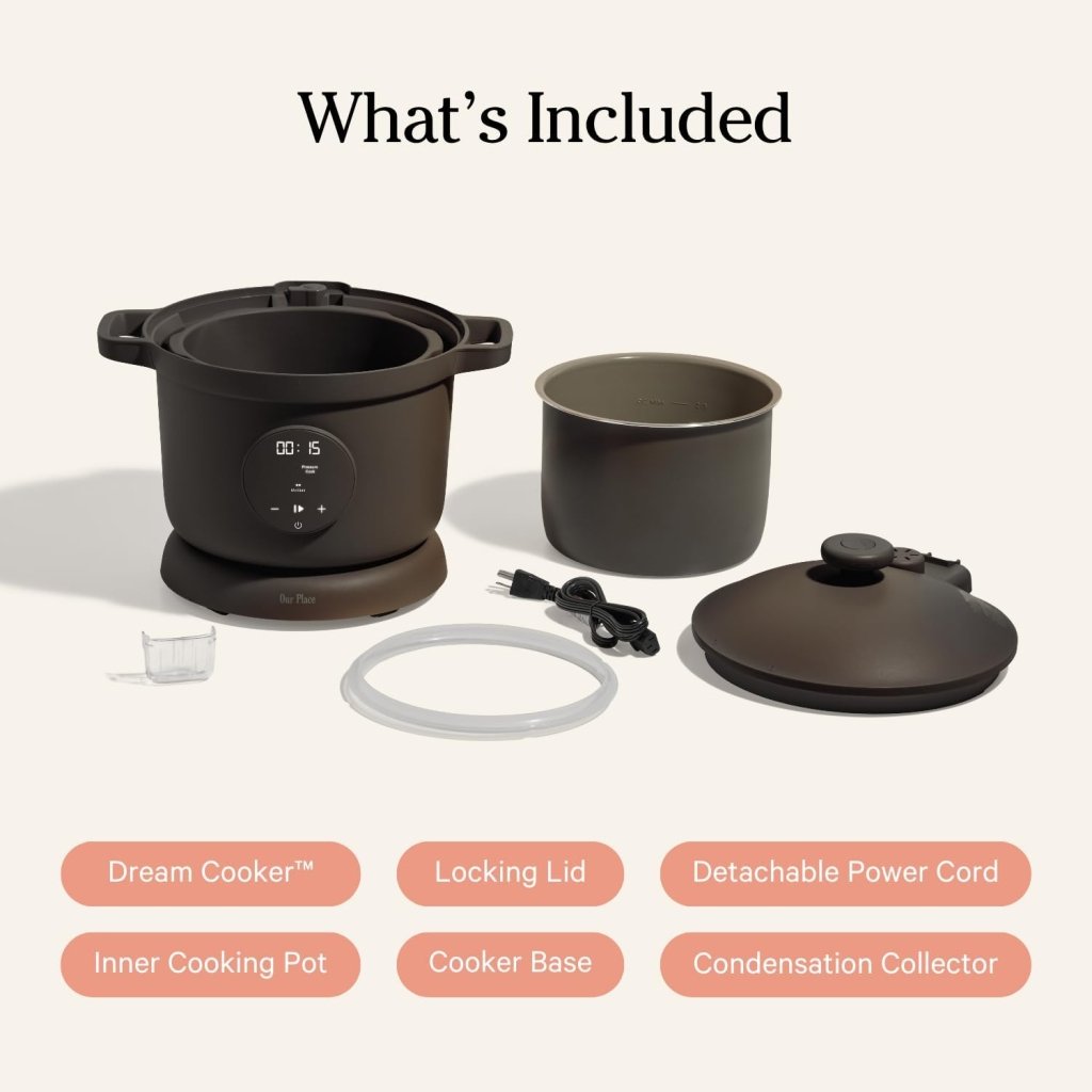 Our Place Dream Cooker | 6 - quart Multicooker | 4 Versatile Modes | Pressure Cook, Slow Cook, Sear & Saute, Keep Warm | Hands - Free Steam Release | Tailored Control Panel | Steam - Wigtrends