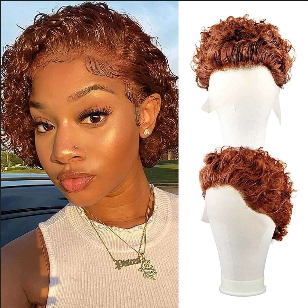 Pixie Cut Curly Short Bob Wigs 100% Human Hair Wigs - Wigtrends