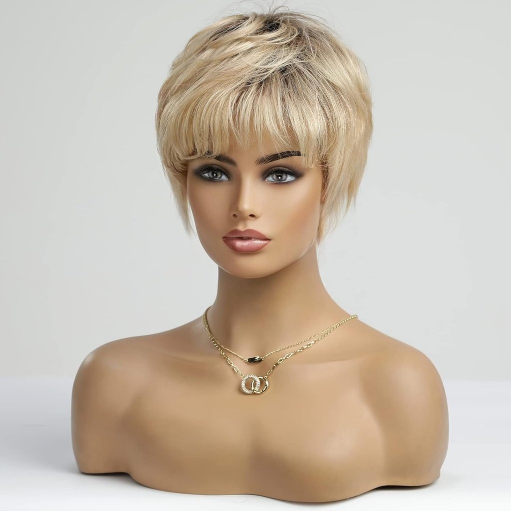 Pixie Cut Human Hair Wigs for Women Pretty Short Gray Wigs for Women Natural Realistic - Wigtrends