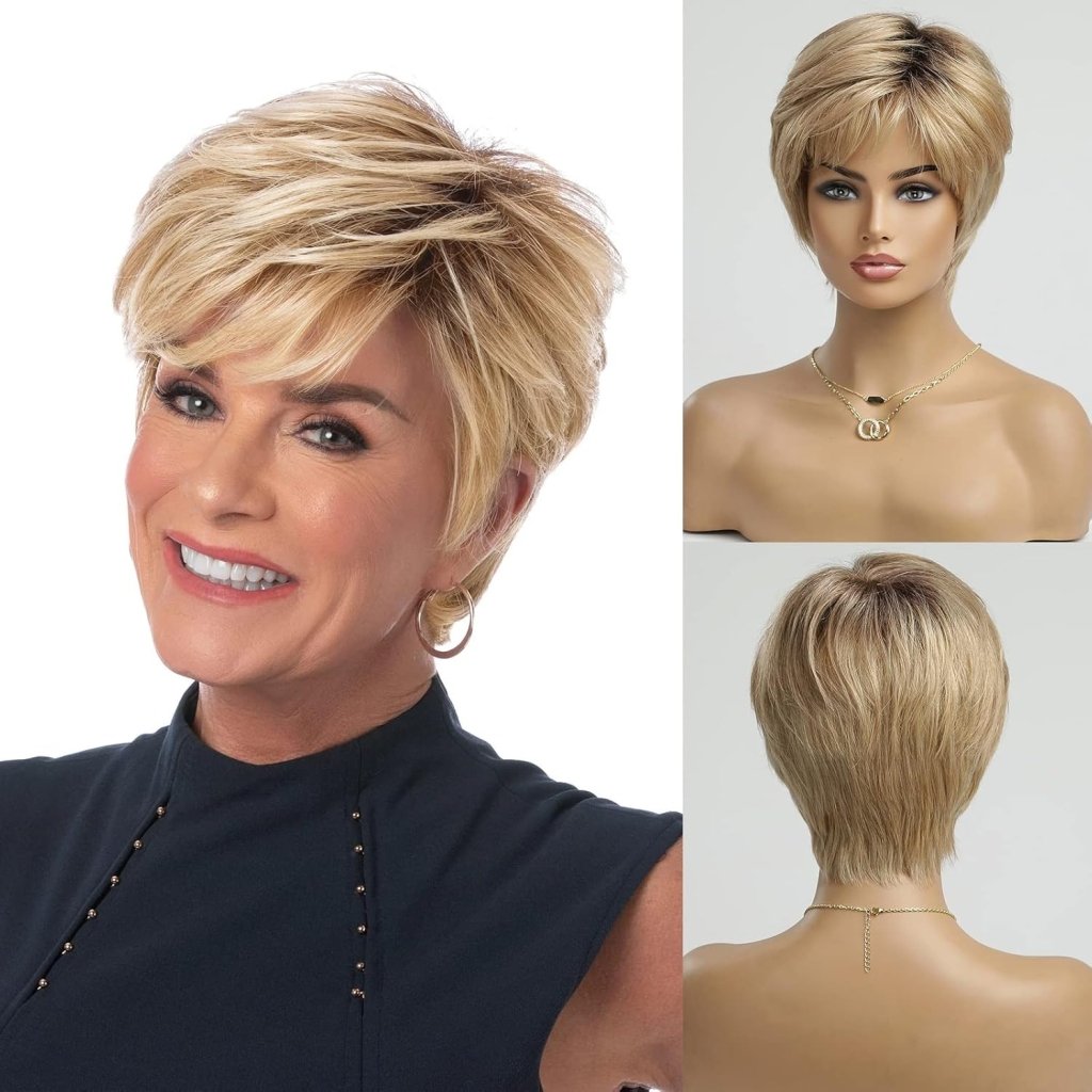 Pixie Cut Human Hair Wigs for Women Pretty Short Gray Wigs for Women Natural Realistic - Wigtrends