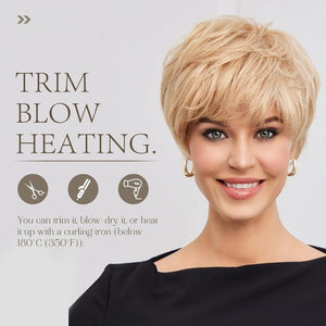 Pixie Cut Human Hair Wigs for Women Pretty Short Gray Wigs for Women Natural Realistic - Wigtrends