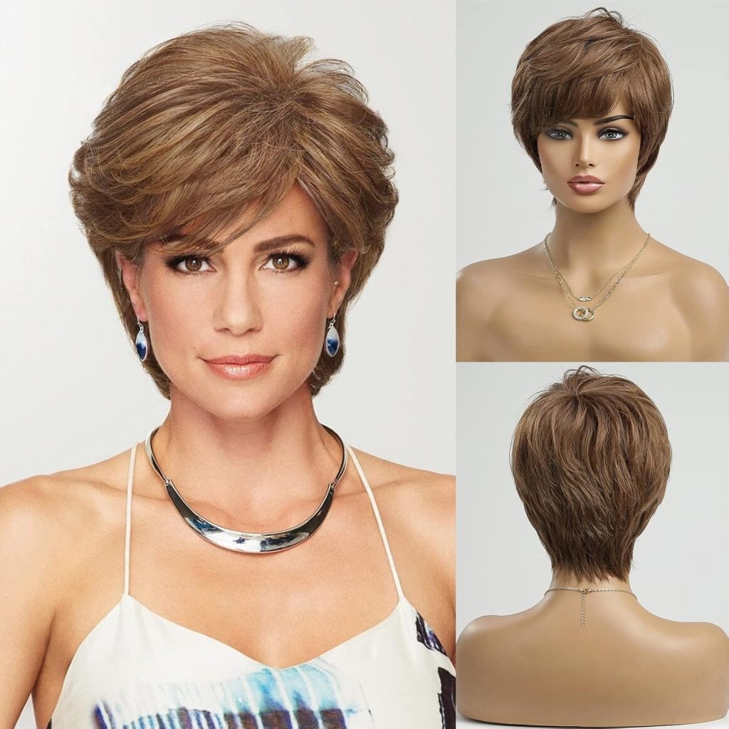 Pixie Cut Human Hair Wigs for Women Pretty Short Gray Wigs for Women Natural Realistic - Wigtrends