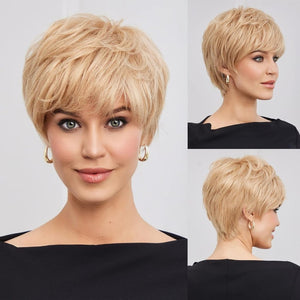 Pixie Cut Human Hair Wigs for Women Pretty Short Gray Wigs for Women Natural Realistic - Wigtrends