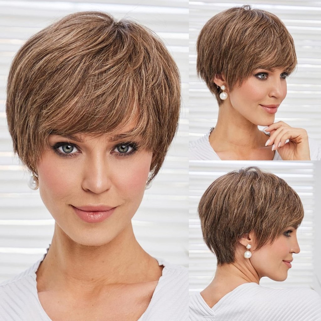 Pixie Cut Human Hair Wigs for Women Pretty Short Gray Wigs for Women Natural Realistic - Wigtrends