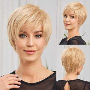 Pixie Cut Human Hair Wigs for Women Pretty Short Gray Wigs for Women Natural Realistic - Wigtrends