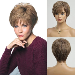 Pixie Cut Human Hair Wigs for Women Pretty Short Gray Wigs for Women Natural Realistic - Wigtrends