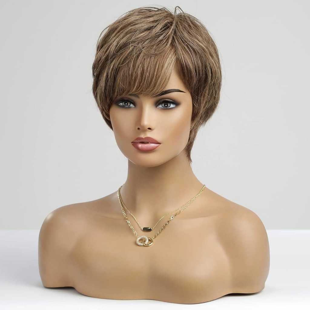 Pixie Cut Human Hair Wigs for Women Pretty Short Gray Wigs for Women Natural Realistic - Wigtrends