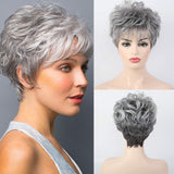 Pixie Cut Human Hair Wigs for Women Pretty Short Gray Wigs for Women Natural Realistic - Wigtrends