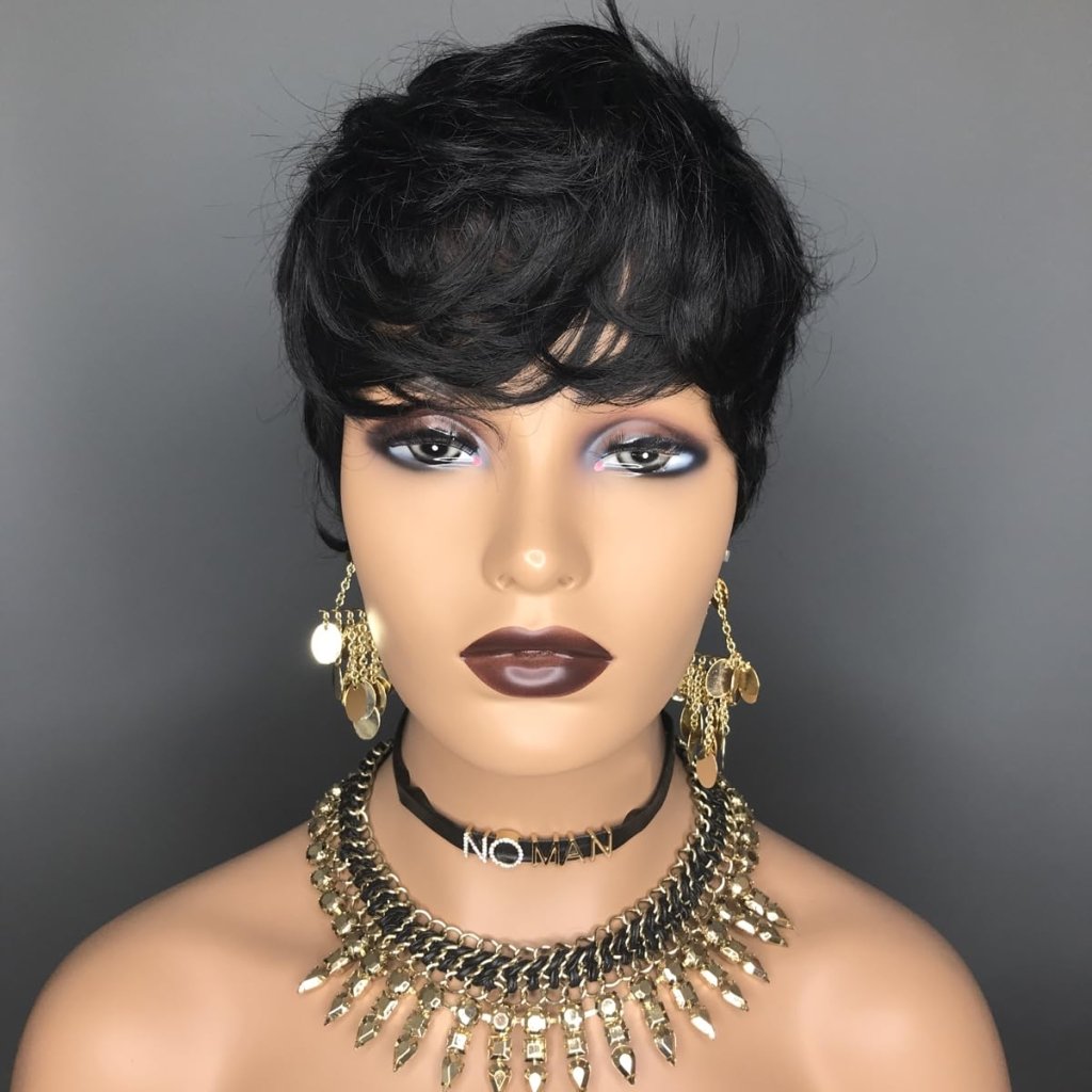 Pixie Cut Wig Human Hair Natural Wavy Short Wigs Human Hair with Layered Wigs - Wigtrends