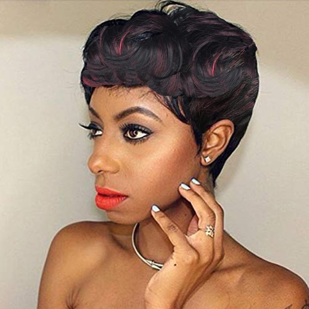 Pixie Cut Wig Human Hair Natural Wavy Short Wigs Human Hair with Layered Wigs - Wigtrends