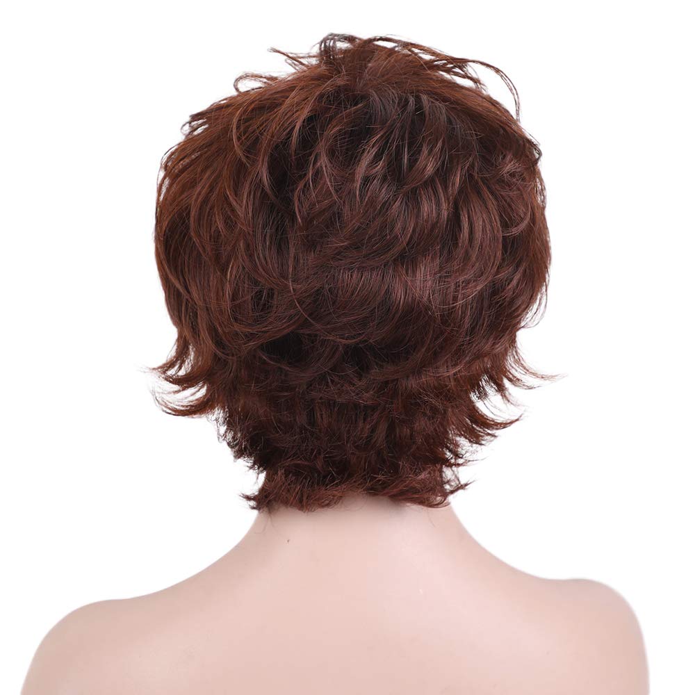 Pixie Cut Wig Short Wigs with Bangs Fiber & Remy Human Hair Wig - Wigtrends