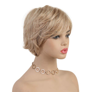 Pixie Cut Wig Short Wigs with Bangs Fiber & Remy Human Hair Wig - Wigtrends