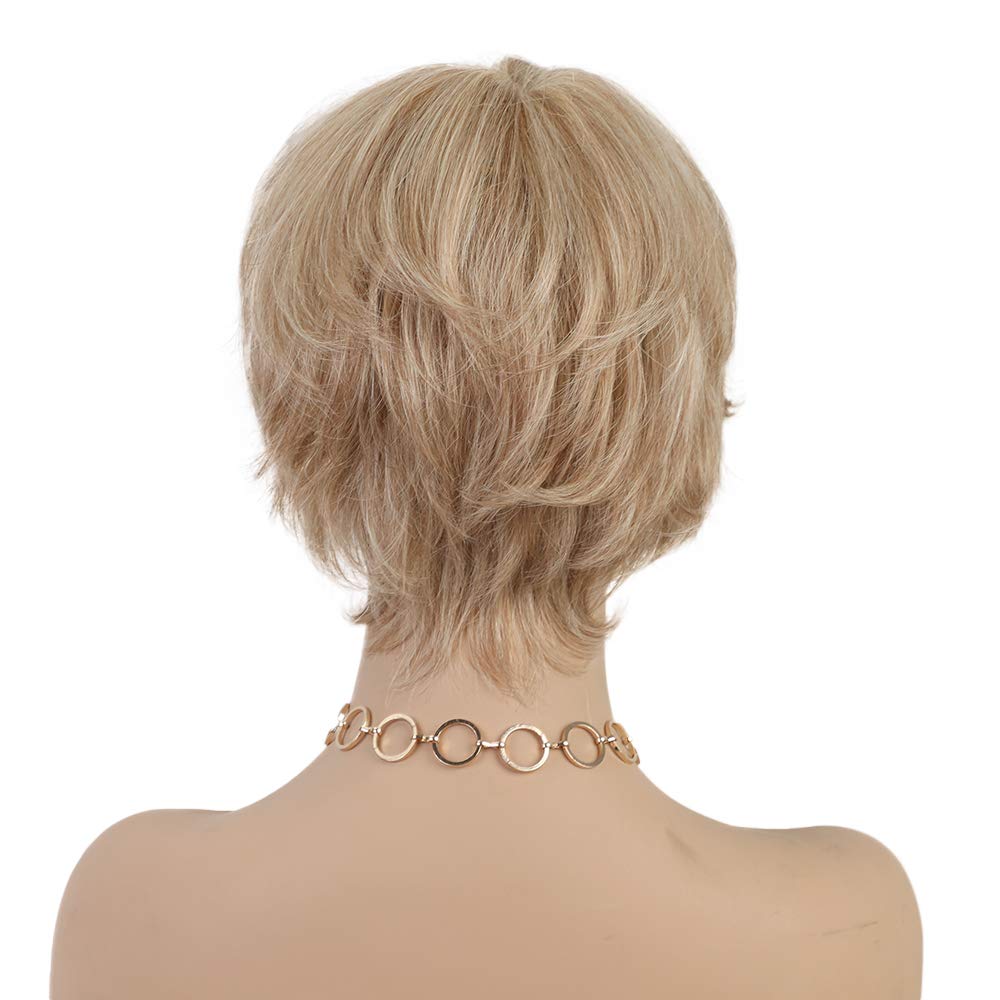 Pixie Cut Wig Short Wigs with Bangs Fiber & Remy Human Hair Wig - Wigtrends