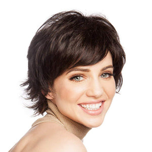 Pixie Cut Wig Short Wigs with Bangs Fiber & Remy Human Hair Wig - Wigtrends