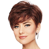 Pixie Cut Wig Short Wigs with Bangs Fiber & Remy Human Hair Wig - Wigtrends