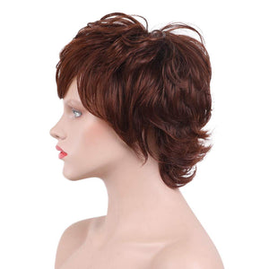 Pixie Cut Wig Short Wigs with Bangs Fiber & Remy Human Hair Wig - Wigtrends