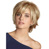 Pixie Cut Wig Short Wigs with Bangs Fiber & Remy Human Hair Wig - Wigtrends