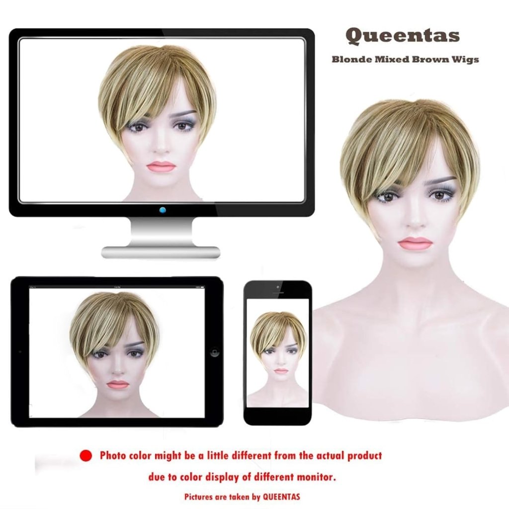 Pixie Layered Short Blonde Wigs for White Women Black Women Human hair - Wigtrends