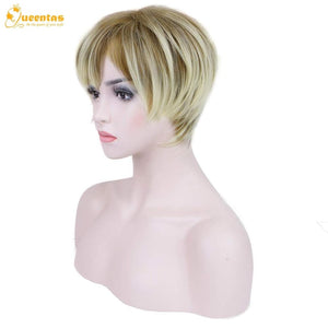 Pixie Layered Short Blonde Wigs for White Women Black Women Human hair - Wigtrends