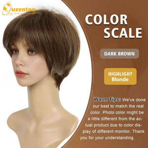 Pixie Layered Short Blonde Wigs for White Women Black Women Human hair - Wigtrends