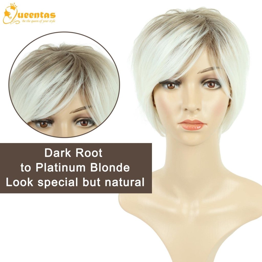 Pixie Layered Short Blonde Wigs for White Women Black Women Human hair - Wigtrends