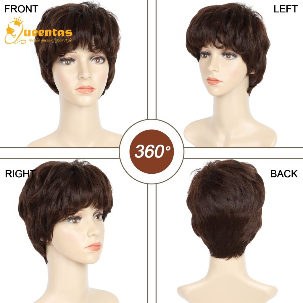 Pixie Layered Short Blonde Wigs for White Women Black Women Human hair - Wigtrends