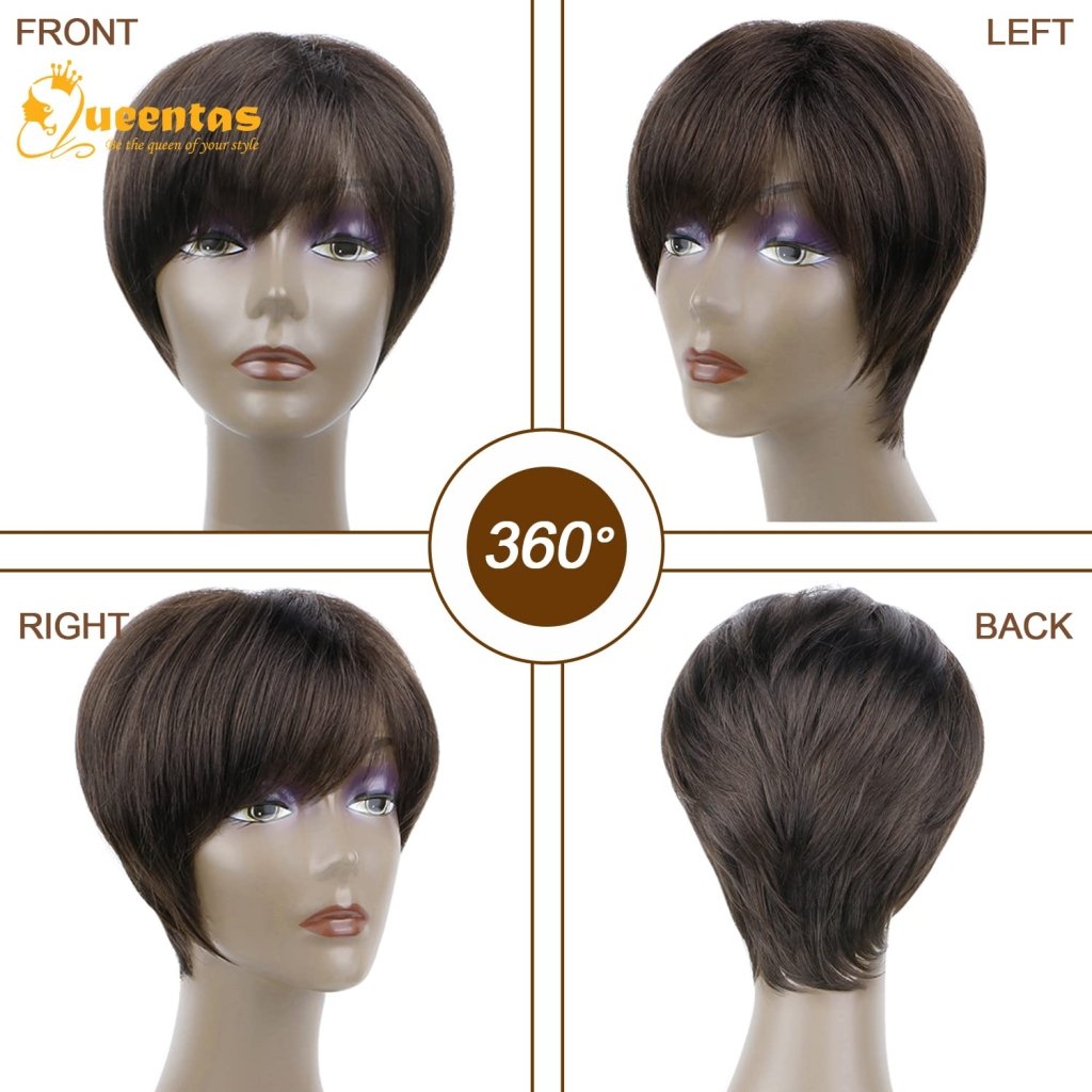 Pixie Layered Short Blonde Wigs for White Women Black Women Human hair - Wigtrends