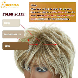 Pixie Layered Short Blonde Wigs for White Women Black Women Human hair - Wigtrends