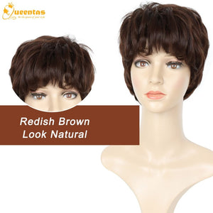 Pixie Layered Short Blonde Wigs for White Women Black Women Human hair - Wigtrends