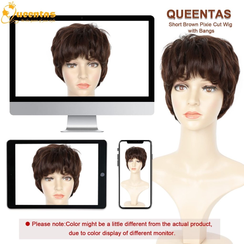 Pixie Layered Short Blonde Wigs for White Women Black Women Human hair - Wigtrends