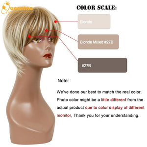 Pixie Layered Short Blonde Wigs for White Women Black Women Human hair - Wigtrends