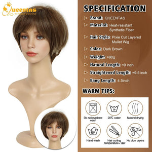 Pixie Layered Short Blonde Wigs for White Women Black Women Human hair - Wigtrends