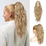 Ponytail Extension 18 Inch Claw Clip Wavy Curly in Synthetic wigs Hair piece - Wigtrends