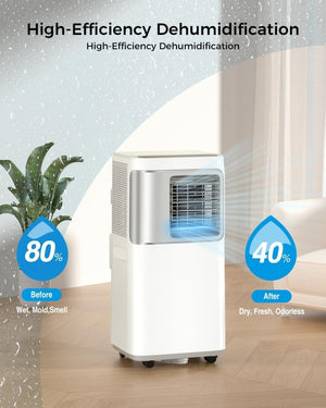 Portable - Air - Conditioners - 16,000 - Btu - AC Unit 5 in 1 Wifi Smart Air Conditioner with APP, Fan & Dehumidifier, Remote, 24H, Window Kits Included Drainage - free Cooling for Large Room Indoor - Wigtrends