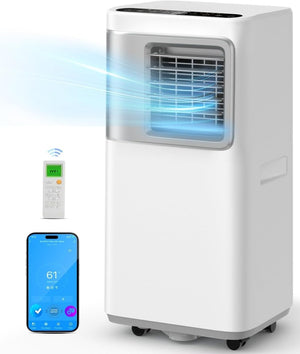 Portable - Air - Conditioners - 16,000 - Btu - AC Unit 5 in 1 Wifi Smart Air Conditioner with APP, Fan & Dehumidifier, Remote, 24H, Window Kits Included Drainage - free Cooling for Large Room Indoor - Wigtrends