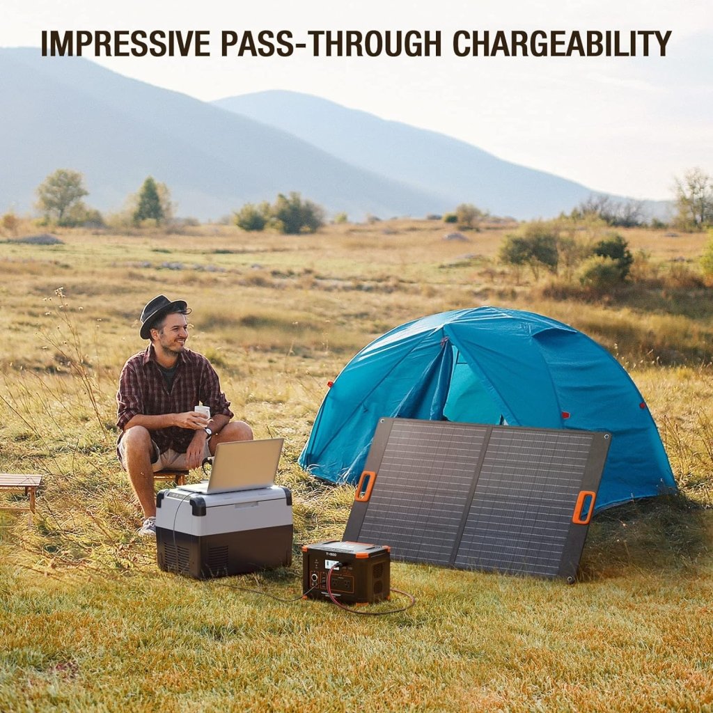 Portable Power Station 300W (Peak 600W),230.88Wh Solar Generator with 60W USB - C PD Output, 110V Pure Sine Wave AC Outlet Backup Lithium Battery for Outdoors Camping Travel Home Blackout - Wigtrends