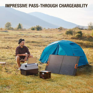 Portable Power Station 300W (Peak 600W),230.88Wh Solar Generator with 60W USB - C PD Output, 110V Pure Sine Wave AC Outlet Backup Lithium Battery for Outdoors Camping Travel Home Blackout - Wigtrends
