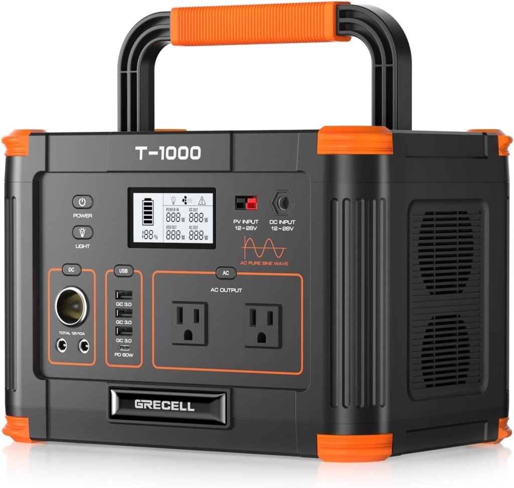 Portable Power Station 300W (Peak 600W),230.88Wh Solar Generator with 60W USB - C PD Output, 110V Pure Sine Wave AC Outlet Backup Lithium Battery for Outdoors Camping Travel Home Blackout - Wigtrends