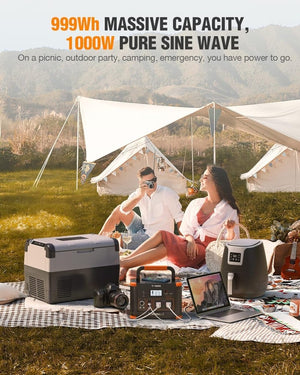 Portable Power Station 300W (Peak 600W),230.88Wh Solar Generator with 60W USB - C PD Output, 110V Pure Sine Wave AC Outlet Backup Lithium Battery for Outdoors Camping Travel Home Blackout - Wigtrends