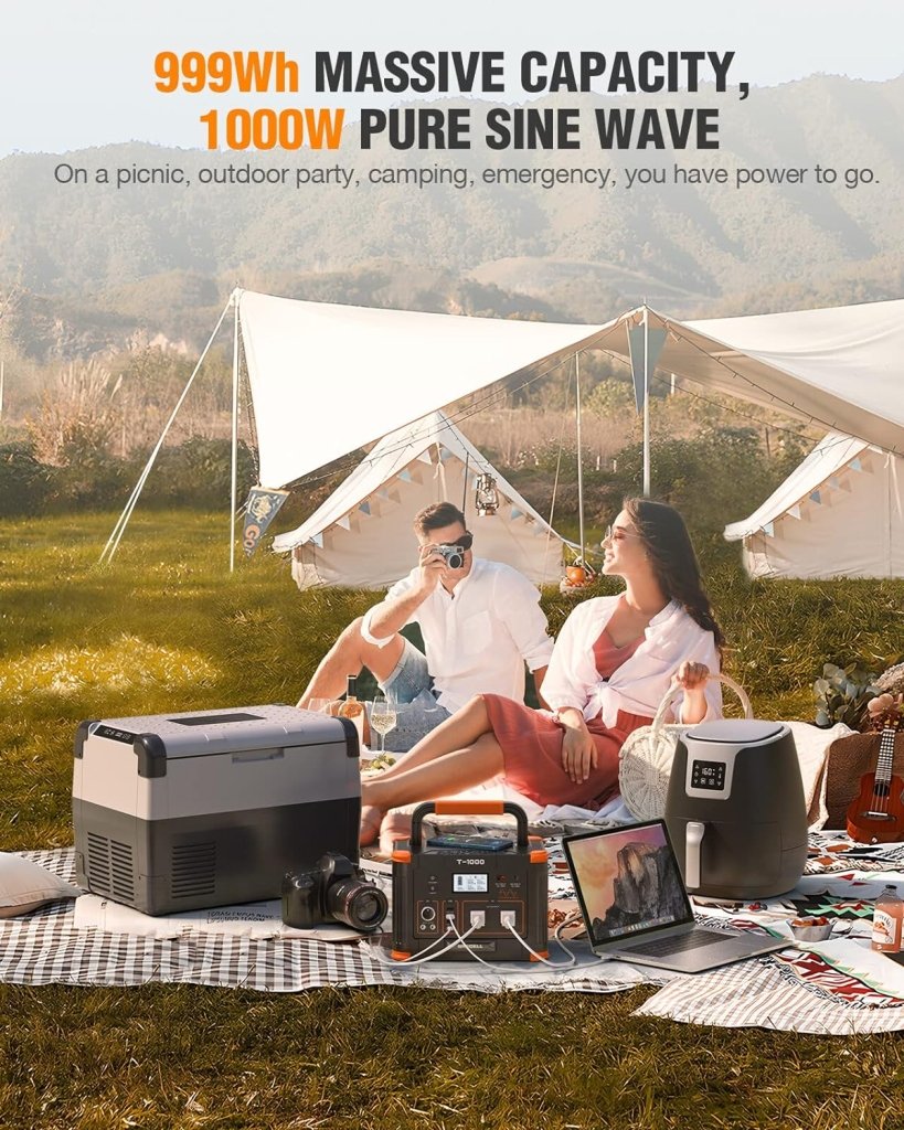 Portable Power Station 300W (Peak 600W),230.88Wh Solar Generator with 60W USB - C PD Output, 110V Pure Sine Wave AC Outlet Backup Lithium Battery for Outdoors Camping Travel Home Blackout - Wigtrends